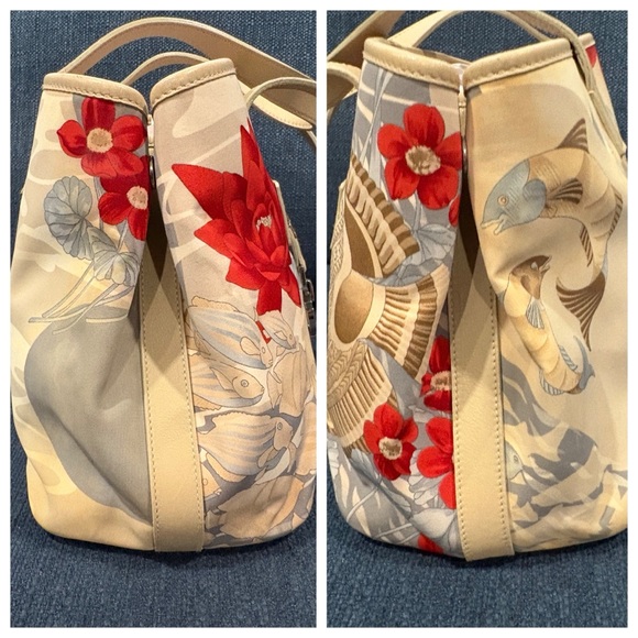 SALVATORE FERRAGAMO FLOWER LOTUS FISH PRINT - Picture 14 of 16